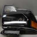 Silscvtt Headlight Assembly HID Replacement for F150 2013-2014 Housing Black Lamp Set Passenger Side RH 1PC DL3Z13008DB