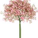 Babys Breath Artificial Flowers (24pcs, Light Pink), Real Touch Gypsophila Bouquet for Home, Wedding, Table Centerpiece and Party Events Decoration, DIY Fake Floral Arrangements