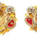 Set of 2 Flower T Light Holder Candle Stand Tealight T-Light Holder for Indian Cultural Festival Christmas New year Decorations Lighting Accessories Wedding Home Decor(Without Wax) (Size:-3")(Yellow)