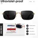 Rimless Rectangle Sunglasses for Women Man Fashion Small Narrow Rectangle Frameless Eyewear Shades 90s Sun Glasses