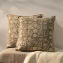Decorative Throw Pillow Covers, Set of 2 (Teak Brown, 18" x 18")