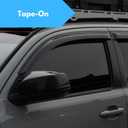 KPY Window Visor Compatible with Ford Mustang Coupe 2015-2023, 2PC Rain Guard Side Window Vent Deflectors Tape-On Style, 2015 2016 2017 2018 2019 2020 2021 2022 2023