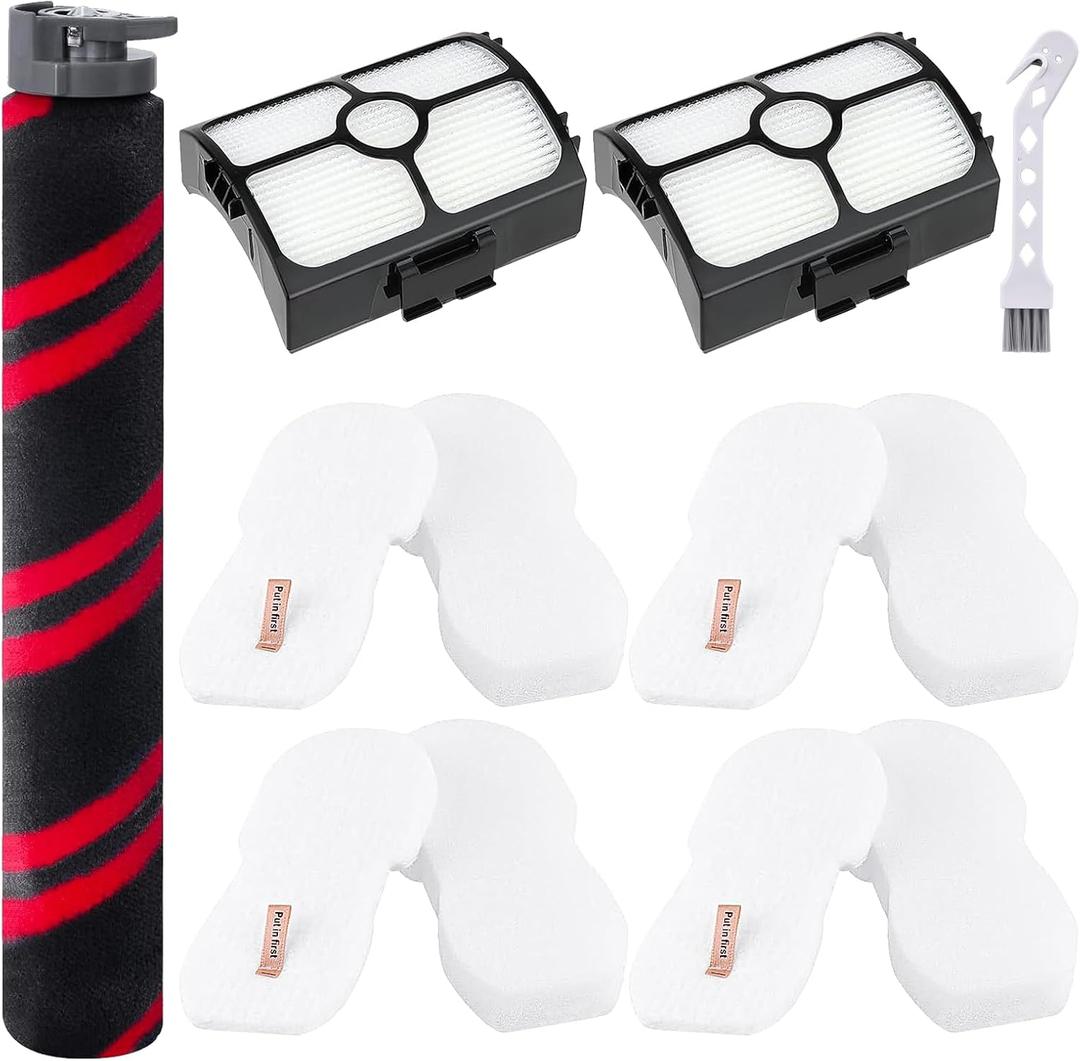 Leadaybetter HZ3002 Brush Roller and Filter Replacement for Shark HZ3002 HZ3000 Stratos cordless Ultralight Corded Stick Vacuum, Compare to Part # XFFKHZ3000 XHFHZ3000