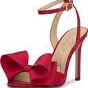 Jessica Simpson Women's Olivine Bow Heeled Sandal (Size: 7.5, Red)