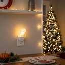 Meonum 2 Pack Christmas Night Light, 6 Color LED Vintage Christmas Night Light Dusk to Dawn, Nightlights Plug Into Wall for Bedroom Bathroom Living Room Porch Holiday Decor (Spooky B)