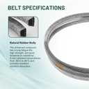 954-04329A Mower Deck Belt for 954-04329 754-04329 754-04329A 490-501-C067 Compatible with MTD/Cub Cadet 54" Deck RZT- L54 S54 LX54 ZT1-54 ZT-S54 Z6900 Zero Turn Mowers (5/8" x 148 1/4")