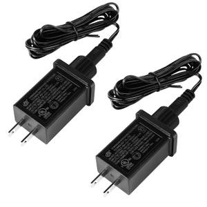 Class 2 Power Supply 120Vac 60Hz, 1A Christmas Inflatable Plug Replacement Plug Adapter with 2 Meters Waterproof Extension Cord, Yard Low Voltage Transformer for Halloween Thanksgiving String Light