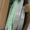 Childom St Patricks Day Party Supplies Decorations,147 Pcs Disposable St Patricks Day Tableware Set with Green Plastic Tablecloth Knives Fork,Paper Plates Napkin Cups for St Patrick's Day Decorations