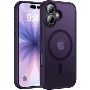 RIOBIO Magnetic for iPhone 17 Case [Compatible with MagSafe][Military-Grade Protection] Heavy Duty Protective for iPhone 17 Phone Case, Slim Frosted Matte Case for iPhone 17, Purple