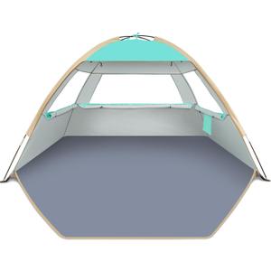 Gorich Beach Tent Sun Shelter for 6-7 person with UPF 50 UV Protection, Lightweight & Easy Setup Beach Shade Canopy, Portable Beach Shade Tent Beach Cabana