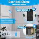 Saillong Wired Doorbell Chime, 16V 10VA Front and Rear Door Chime for Home Wall Inside, Compatible with Doorbell Botton and Transformer, Two Loud Sounds (Delicate Style) White