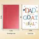 4 x Funny Father's Day Card for Dad, Slang Fathers Day Card for Daddy, Hilarious Fathers Day Gift from Kids, Dad You're the GOAT for Real