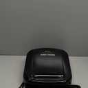George Foreman 4-Serving Removable Plate Electric Grill and Panini Press, George Tough Non-Stick Coating, Drip Tray Catches Grease, Black
