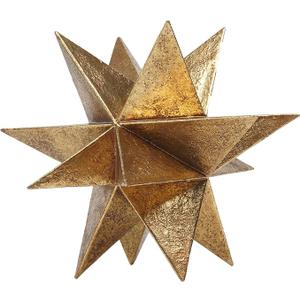 Modern Style Indoor Home Decor - Resin Gold Multi-Angle Stars Abstract Geometric Sculpture for Living Room Office Desk Bookshelf Table Decor Home Decorations 7 * 7 * 6 Inch