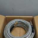 NAVOHEVEN Pressure Washer Hose 100FT 4000 PSI, Kink Resistant Steel Braided Layer & NonMarking Rubber for Hot/Cold Water, High Power Washer Hose With 3/8 Inch Quick Connect & M22 Fitting, Gray