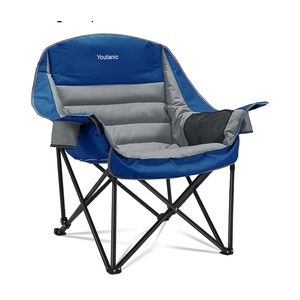 Oversized Camping Chair, Portable Folding Camping Chairs with Side Pocket, Cup Holder and Carry Bag, Heavy Duty Outdoor Camping Chairs for Adults, Fishing, Sports, Trip, up to 400lbs, Style 6