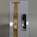 STIROLL Thin Replacement Band Compatible for Apple Watch, Stainless Steel Metal Wristband Women Men for 38mm/40mm/41mm/42mm(Series 11 10), Gold