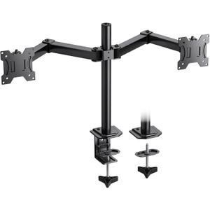 HUANUO Dual Monitor Mount for 2 Monitors up to 30 inches, Heavy Duty Dual Monitor Stand Holds up to 22 lbs, Dual Monitor Arm with Height Adjustable Tilt Swive Rotate, VESA Hole 75mm or 100mm