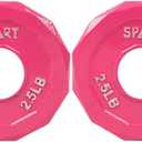 SPART Color Coded Weight Plate 2-Inch Cast Iron Tri-Grip Plate for Barbell,Solid Cast Iron Olympic Weight Plates for Strength Training, Weightlifting, Crossfit, 2.5/5/10/15/25/35/45LB, Single/Pair/Set (2.5 LB)