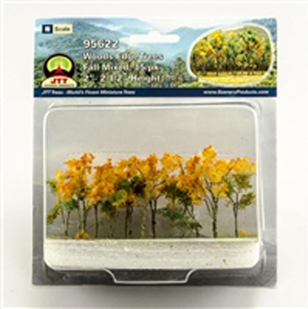 Woods Edge Trees Fall Mixed 2'' to 2.5'' N-scale 15/pk