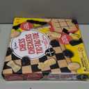 Regal Games - Reversible Wooden Board for Chess, Checkers & Tic-Tac-Toe - 24 Interlocking Wooden Checkers and 32 Standard Chess Pieces - for Age 8 to Adult for Family Fun