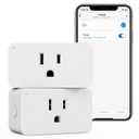 Zwave Plug 800 Series 2 Pack, Zwave Outlet Built-in Repeater Range Extender, Mini Zwave Smart Plug Work with SmartThings, Wink, Alexa, Google Assistant, Z-Wave Hub Required, FCC and ETL Listed, 1875W