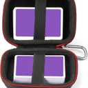 RAIACE Hard Travel Carrying Case for Card Games, Protective Storage Bag. (Not Including Cards) - Black (purple)