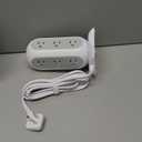 Tower Power Strip Flat Plug with 11 Outlets 3 USB (1 USB C), TESSAN Surge Protector Tower 1625W/13A,1050J Protection, 6 Feet Extension Cord with Multiple Outlets, Office Desk Supplies, Dorm Essentials (White)