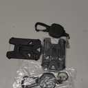 Badge Holder Retractable Clip Heavy Duty Carabiner Badge Reel Keychain with Lanyard ID Cards Holder Cool Tactical ID Holder (2 Holders and 2 Badge Reels Black # 01)