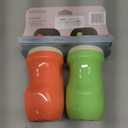 Tommee Tippee Insulated 9oz Sporty Spout Toddler Water Bottle, No Spill, Sippy Cups for Toddlers 1-3, Two-Piece Valve Helps Stop Spills, Green & Red, BPA Free, Pack of 2