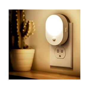L LOHAS LED Motion Sensor Night Light,[2-PACK] Night Lights Plug into Wall,Motion Sensor and Dusk to Dawn Sensor,3000K Soft White,30/60/100lm Brightness Dimmable,Nightlight for Bathroom Hallway