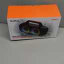 BassBloom Roar 1 Portable Bluetooth Speaker, 60W Powerful Sound with Deep Bass, IPX6 Waterproof, 24H Playtime, Bluetooth 5.4, RGB Party Lights, Wireless Stereo Pairing, Travel Outdoor for Camping and Beach