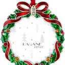 Laraine Christmas Tree Ornaments  Decorative Hanging 2025 Holiday Keepsake Gift Pendant with 2.5" Photo Frame Insert for Picture of Pet (Wreath (2025))