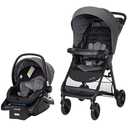 Safety 1st Smooth Ride Travel System Stroller and OnBoard FLX Infant Car Seat, Newborn to Toddler Baby Combo, Easy-Install, Large Canopy, Ample Storage, Foldable, Rear-Facing 4-30 lbs, Monument, manufacturing date: 08/13/2025
