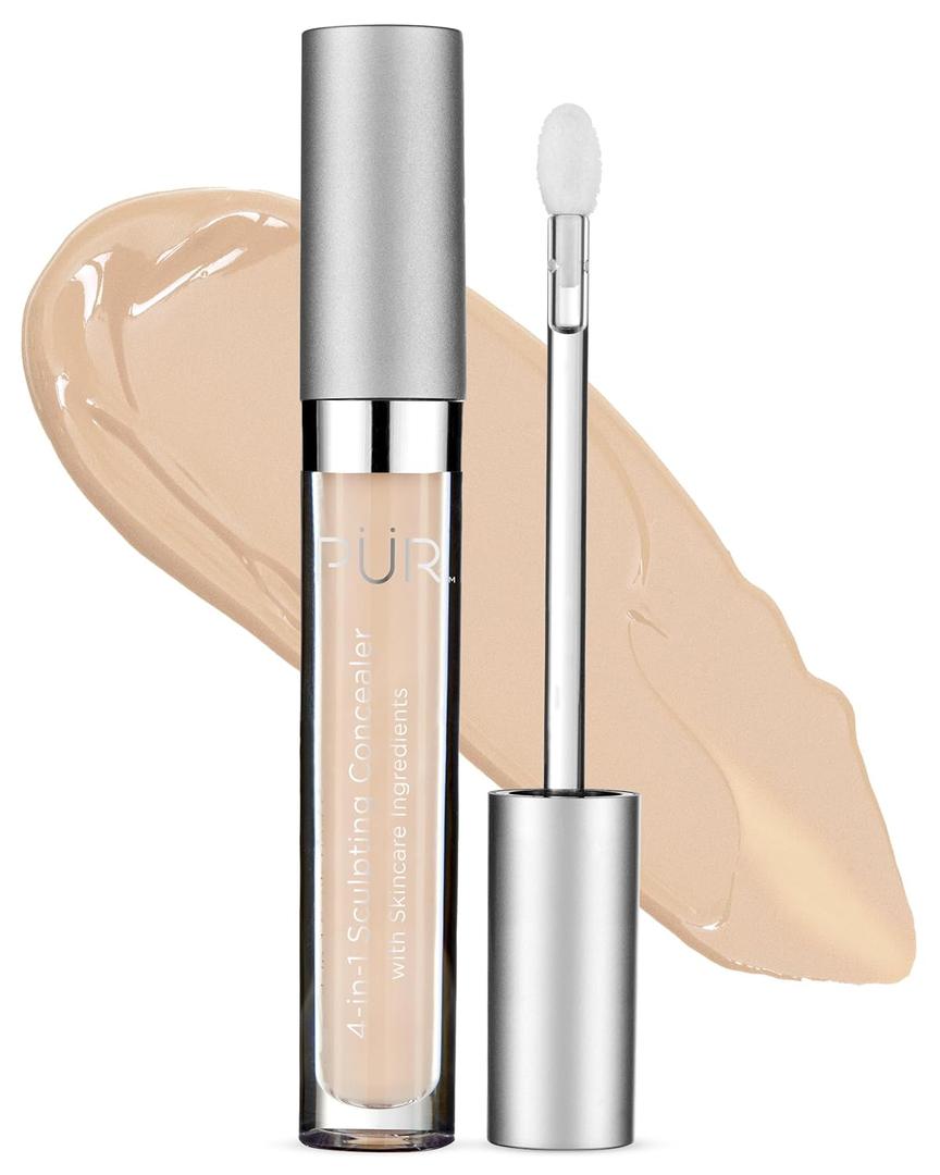 PUR Beauty 4-in-1 Sculpting Concealer for Women - Conceals, Brightens, Plumps & Corrects - Hydrating & Moisturizing Makeup Concealer with Medium to Full Coverage for Dark Circles (Light Nude - light skin with neutral undertones)