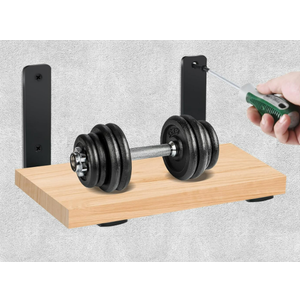 2 Pack - L 6" x H 4" x W1.5, 5mm Thick Black L Shelf Bracket, Iron Shelf Brackets, Metal Shelf Brackets, Floating Shelf, Shelf Supports