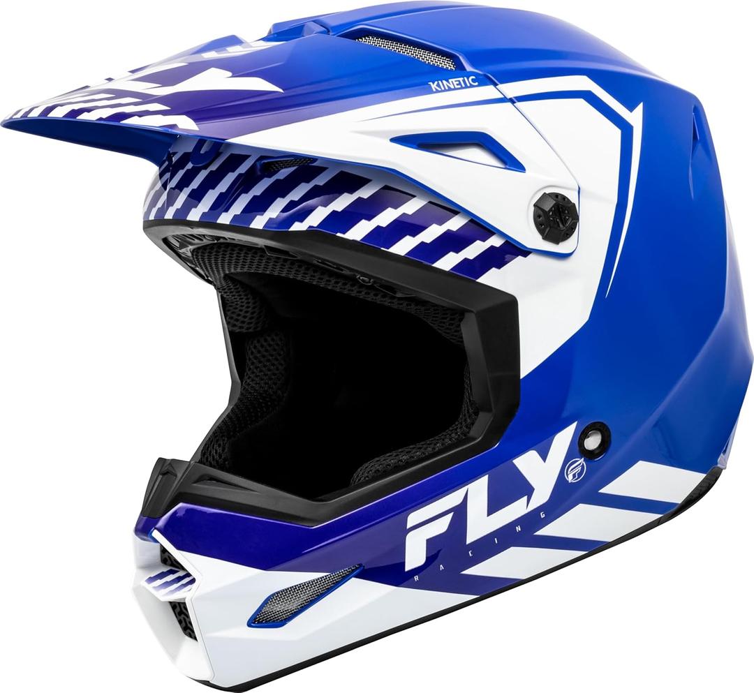 Fly Racing F73-8656L Kinetic Menace Helmet Blue/White Lg