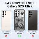 Newseego for Samsung Galaxy S25 Ultra Case, Luxury Cute Bling 3D Butterfly Gradient Glitter Plating Case for Women Girls Soft TPU Bumper Shockproof Protective Cover for Samsung Galaxy S25 Ultra-Black
