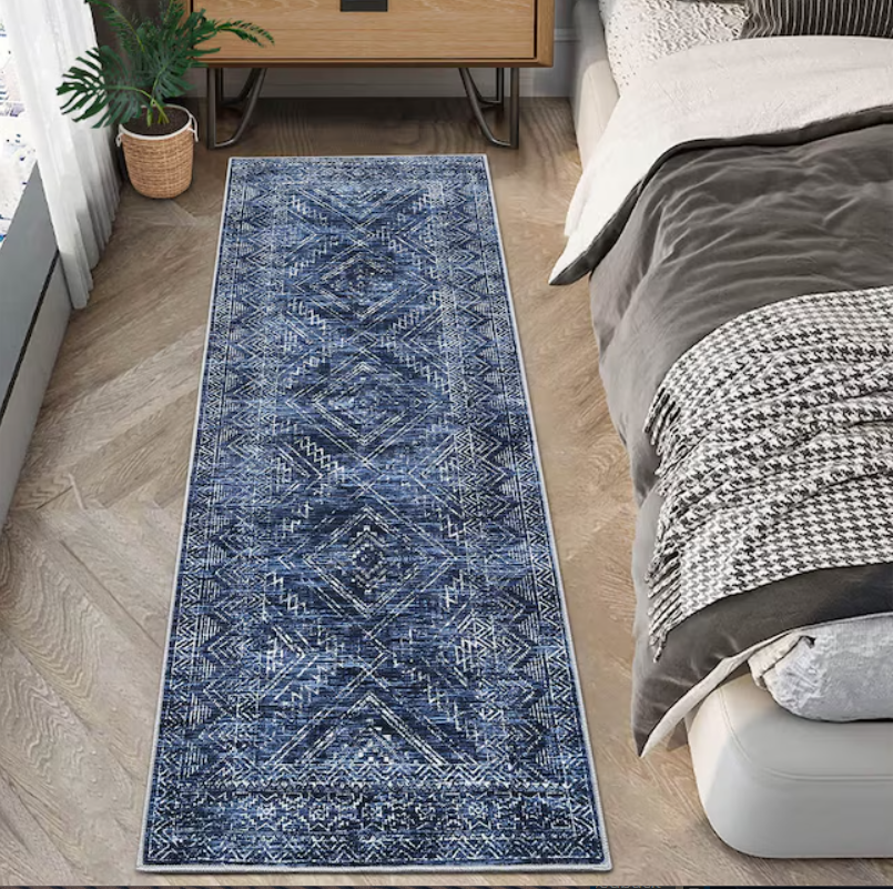 MaxRugrs Washable Runner Rug Non Slip Kitchen Rug Runners for Hallways,Stain Resistant Vintage Floor Carpet Runners for Entryway,Laundry Room,Bedroom Beside Area Rugs(2x6,Green Yellow)