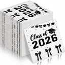 100 Pcs Black Bow Graduation Decorations 2026 Black Bow Graduation Napkins Congrats Grad Class of 2026 Disposable Dessert Paper Napkins for College High School Party Decorations