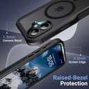 Magnetic for iPhone 17 Case,[Screen Protector] [Compatible with MagSafe][Military Grade Drop Protection][Heavy Duty Protection][Shockproof] 2-Layer Durable Bumper Phone Case 6.3"-Black