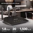 NETGEAR 4-Stream WiFi 6 Router (R6700AX) Security Features, AX1800 Wireless Speed (Up to 1.8 Gbps), Covers up to 1,500 sq. ft., 20 Devices