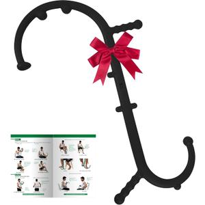 Shrdaepe Massage Trigger Point Cane, Muscle Release Tool Self Massage Hook Cane, Handheld Back, Neck, Shoulder, Leg and Feet Massager Rod, Body Deep Tissue Gifts for Men & Women, Black