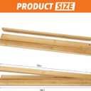 Set of 4 Upgraded Mahjong Racks with Pushers, Bamboo All-in-One Tile Racks with Built-in Push Rods for American Mahjong Games, Portable American Mahjong Accessories, 18 X 2.4 X 0.98 In