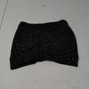 Women's Rhinestone Mesh Mini Skirt Glitter Ruched Bodycon Party Club Going Out Skirts, Size M