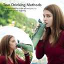 TakeToday Collapsible Water Bottles 32oz, Foldable Travel Water Bottle, BPA Free, Silicone Water Bottle Leakproof for Hiking, International Travel, Outdoors