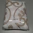 Colby Premium Unlined Window Sheer/Curtain/Panel/Treatment with 3"-Rod Pocket with Traditional Medallion Style Pattern, White/Gold, 55" x 84"