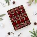 20PCS Velvet Ornaments for Christmas Tree, 2.36INCH Glitter Flocked Christmas Ornaments Decorations Balls Set Decor