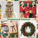 2 x 36 Pcs Velvet Bows for Christmas Tree Decorations Indoor, Vintage Christmas Tree Bows Velvet Ornaments for Garland Wreath Gift Wrapping Bags Door Fireplace Holiday Decor, Black(5" * 7")