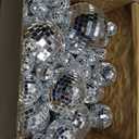 54 Pcs Mini Silver Disco Balls - Hanging Mirror Ornaments for Party, Wedding, Christmas Supplies